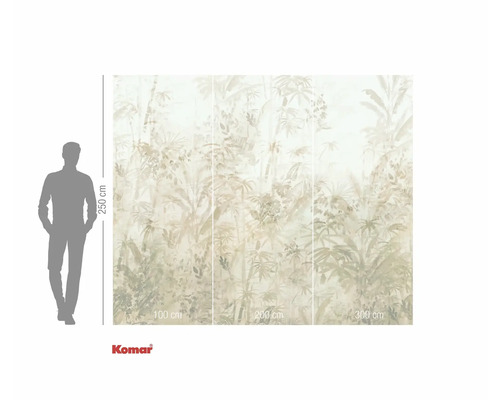 Komar Fototapete mit Dschungelmotiv und Größenangaben
