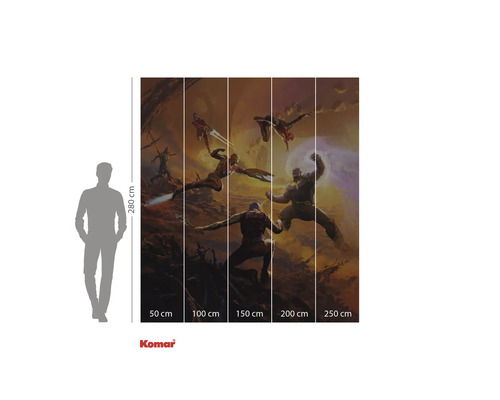 Avengers Wandbild mit den Maßen 280 mal 350 Zentimeter
