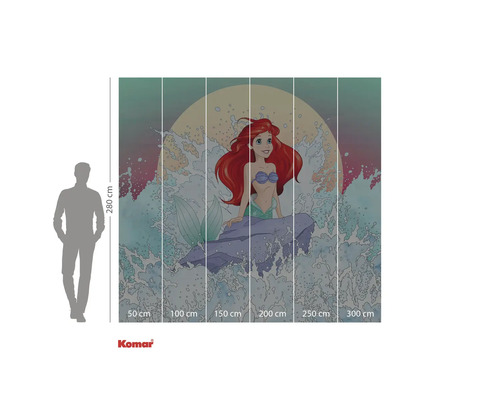 Fototapete mit Meerjungfrau Arielle, 280 mal 300 cm