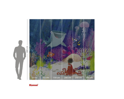 Fototapete mit Unterwassermotiv, 280 mal 300 Zentimeter