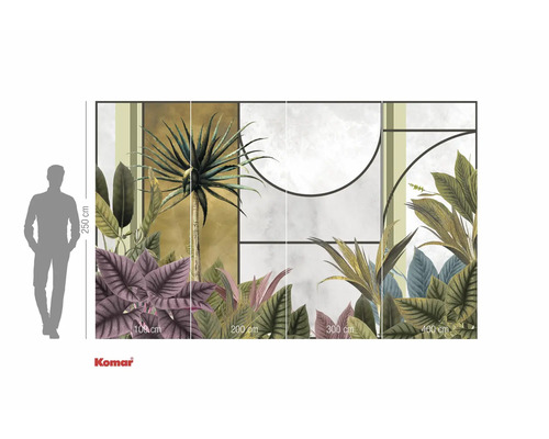 Fototapete mit Pflanzenmotiven und Höhenangabe