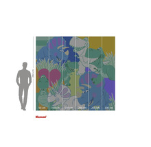 Fototapete mit Dinosaurier Motiven und Größenangaben