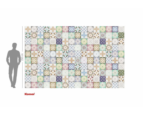 Fototapete mit Fliesenmuster und einer Höhe von 250 cm