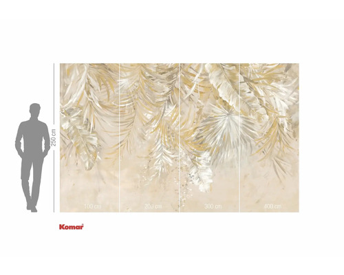 Komar Fototapete mit Blattmotiv, 400 cm breit und 250 cm hoch