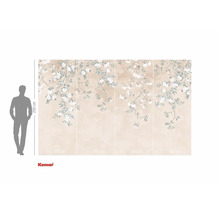 Fototapete mit Blumenmuster für die Wandgestaltung