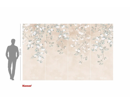 Fototapete mit Blumenmuster für die Wandgestaltung