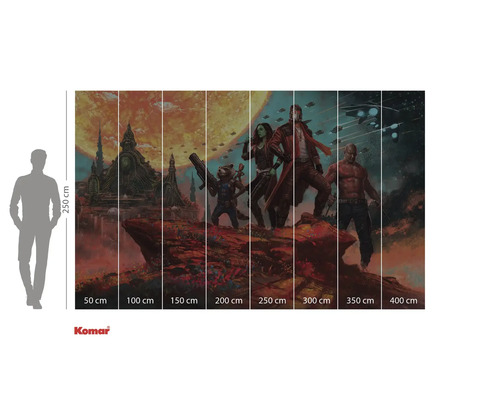 Fototapete mit Guardians of the Galaxy Motiv und Größenangaben