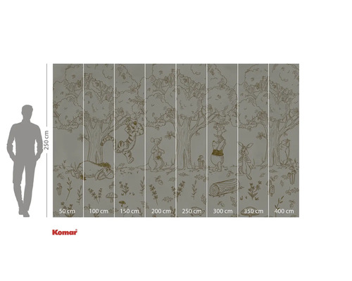 Wandbild mit Winnie Puuh und seinen Freunden im Wald