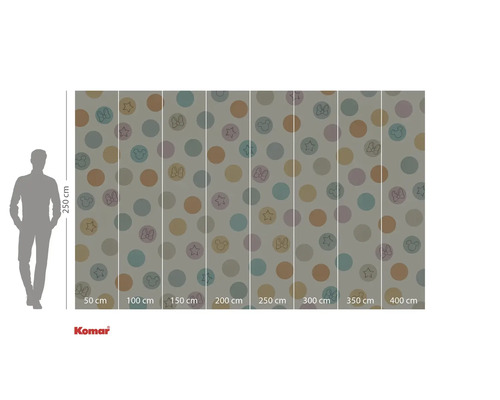 Fototapete mit Punkten und Disney Motiven zur Wandgestaltung