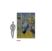 Komar Vliestapete mit Blumen und Vogelmotiven, 280x200 cm