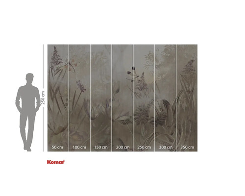 Fototapete mit Pflanzen- und Insektenmotiven zur Wandgestaltung