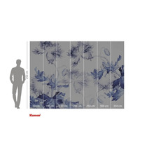 Fototapete mit Blumenmotiv und Größenangaben