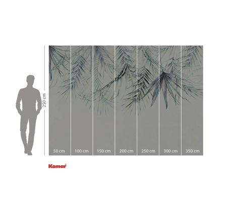 Komar Fototapete mit Palmenblättern, 250 cm hoch und 350 cm breit