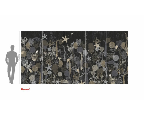 Fototapete mit Meeresmotiven und dunklem Hintergrund