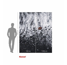 Komar Fototapete mit Strandmotiv, Steinen und Wellen, 300 Zentimeter breit und 250 Zentimeter hoch