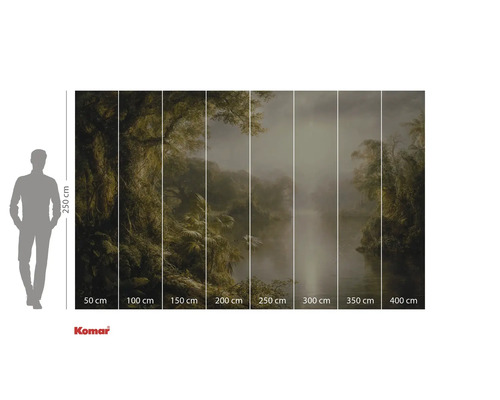 Komar Fototapete mit Dschungelmotiv und Größenangaben