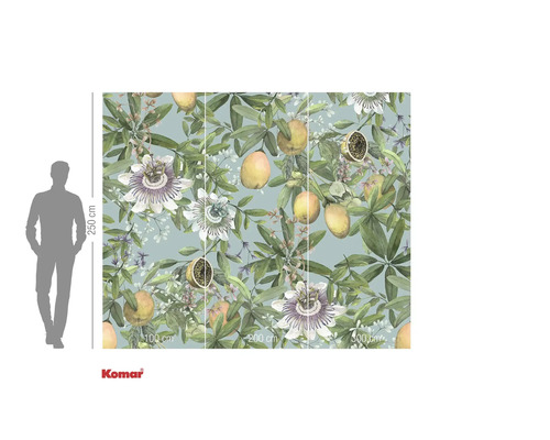 Fototapete mit Passionsfrucht-Motiv und Pflanzen