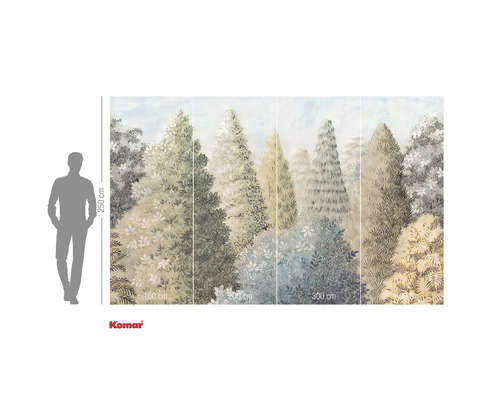 Komar Fototapete mit Waldmotiv und Höhenangabe
