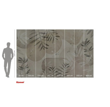 Komar Fototapete mit Pflanzenmuster und Größenangaben