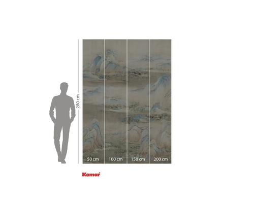 Komar Fototapete mit Berglandschaft, 280 x 200 cm