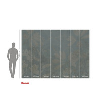 Fototapete mit Blumenmuster und Größenangaben