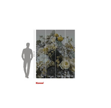 Fototapete mit Blumenmotiv und Größenangaben