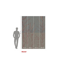 Fototapete mit Pflanzenmotiv und Größenangaben