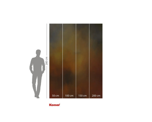 Komar Fototapete mit Beispielmaßen und Figur