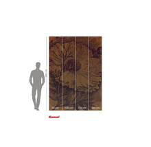 Fototapete mit Blumenmotiv, bestehend aus vier Teilen, Abmessungen 280 cm Höhe mal 200 cm Breite