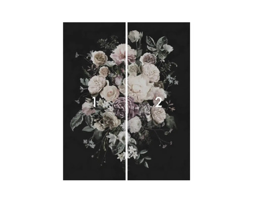 Blumen Fototapete, zweigeteilt