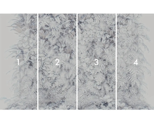 Vierteilige Fototapete mit Pflanzenmotiv