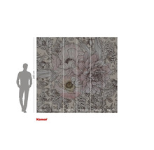 Fototapete mit Blumenmuster und Größenangaben