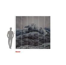 Fototapete mit Bergmotiv und Größenangaben