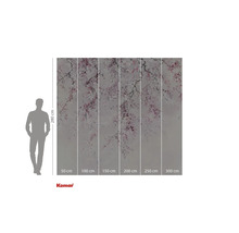 Fototapete mit Blütenmuster, Höhe 280 cm, Breiten von 50 cm bis 300 cm