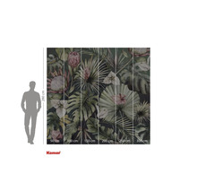 Komar Fototapete mit tropischen Pflanzen und Größenangaben