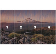 Vierteiliges Wandbild mit Bergmotiv