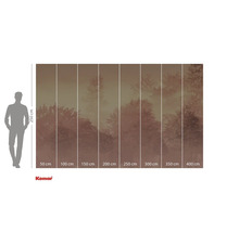 Fototapete mit Waldmotiv und Größenangaben