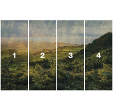 Vierteiliges Landschaftspanorama