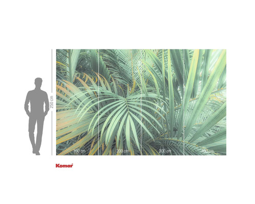 Komar Fototapete mit Palmenblättern, 400 cm breit und 250 cm hoch