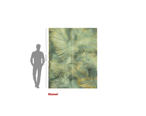 Komar Fototapete mit Palmenblättern, 250 cm hoch und 200 cm breit