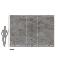 Fototapete mit japanischer Landschaftsdarstellung und Größenangaben