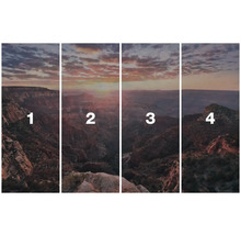 Vierteiliges Wandbild mit Landschaftsmotiv