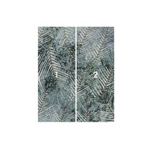 Zweiteiliges Tapetenmuster mit Pflanzenmotiv