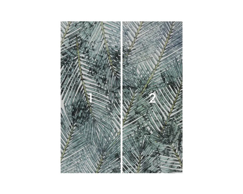 Zweiteiliges Tapetenmuster mit Pflanzenmotiv