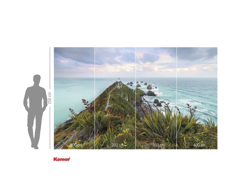 Fototapete mit Leuchtturm, Küstenlandschaft und Pflanzen