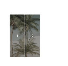 Zweiteilige Fototapete mit Palmenmotiv für die Wandgestaltung