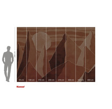 Komar Fototapete mit Bergmotiv und Größenangaben.