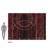 Komar Fototapete mit geometrischem Muster und Größenangaben