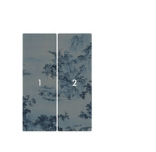 Tapete mit Landschaftsmotiv, bestehend aus zwei Bahnen