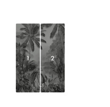 Wandbild mit Dschungelmotiv, bestehend aus zwei Teilen.